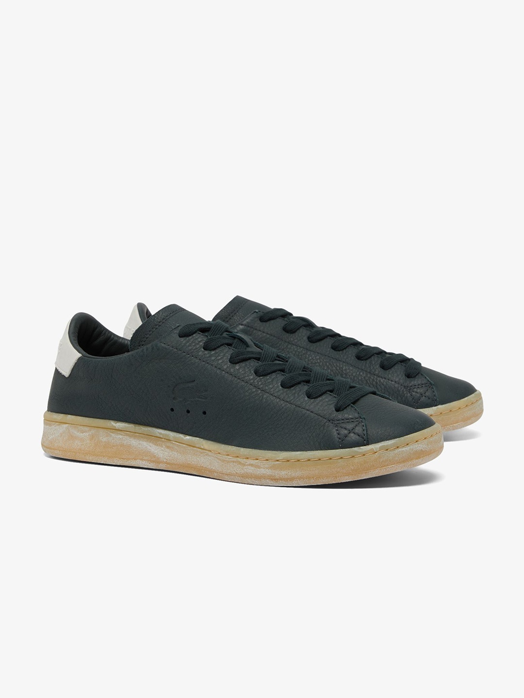 

Lacoste Men Solid Leather Round Toe Lace Ups Sneakers, Green