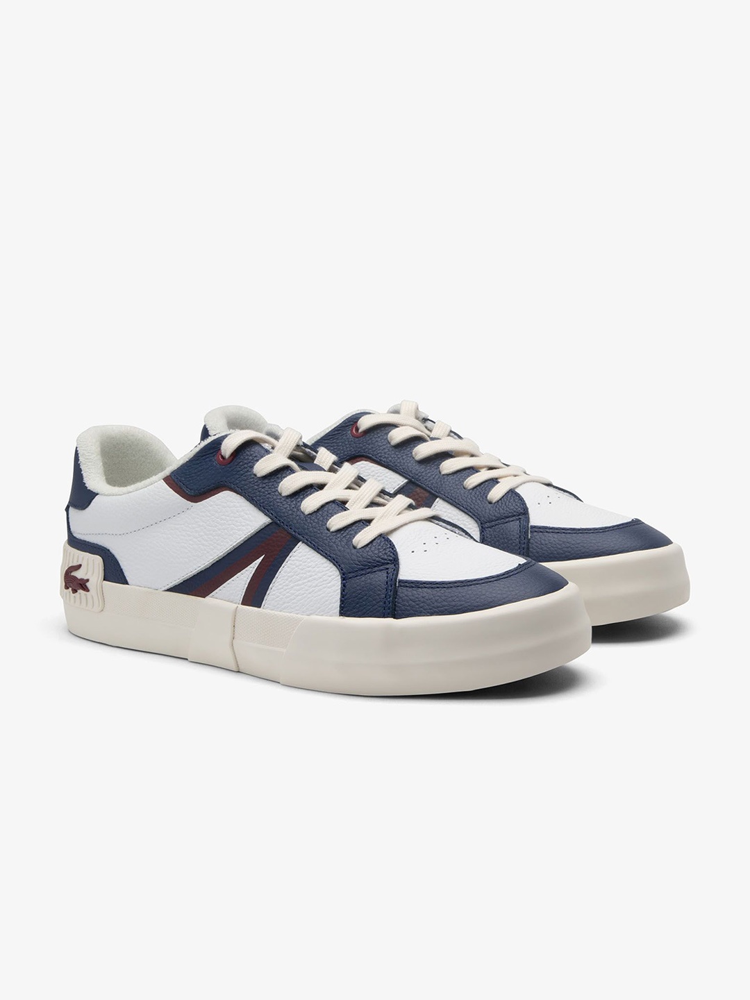 

Lacoste Men's L004 Trainers Colourblocked Leather Sneakers, Navy blue