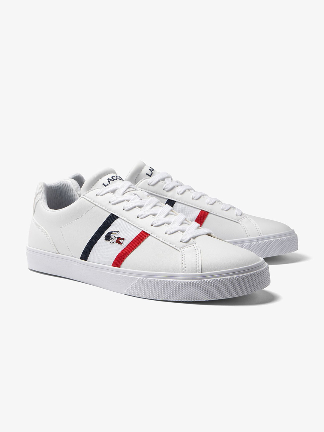 

Lacoste Men's Lacoste Lerond Pro Leather Tricolour Trainers Sneakers, White