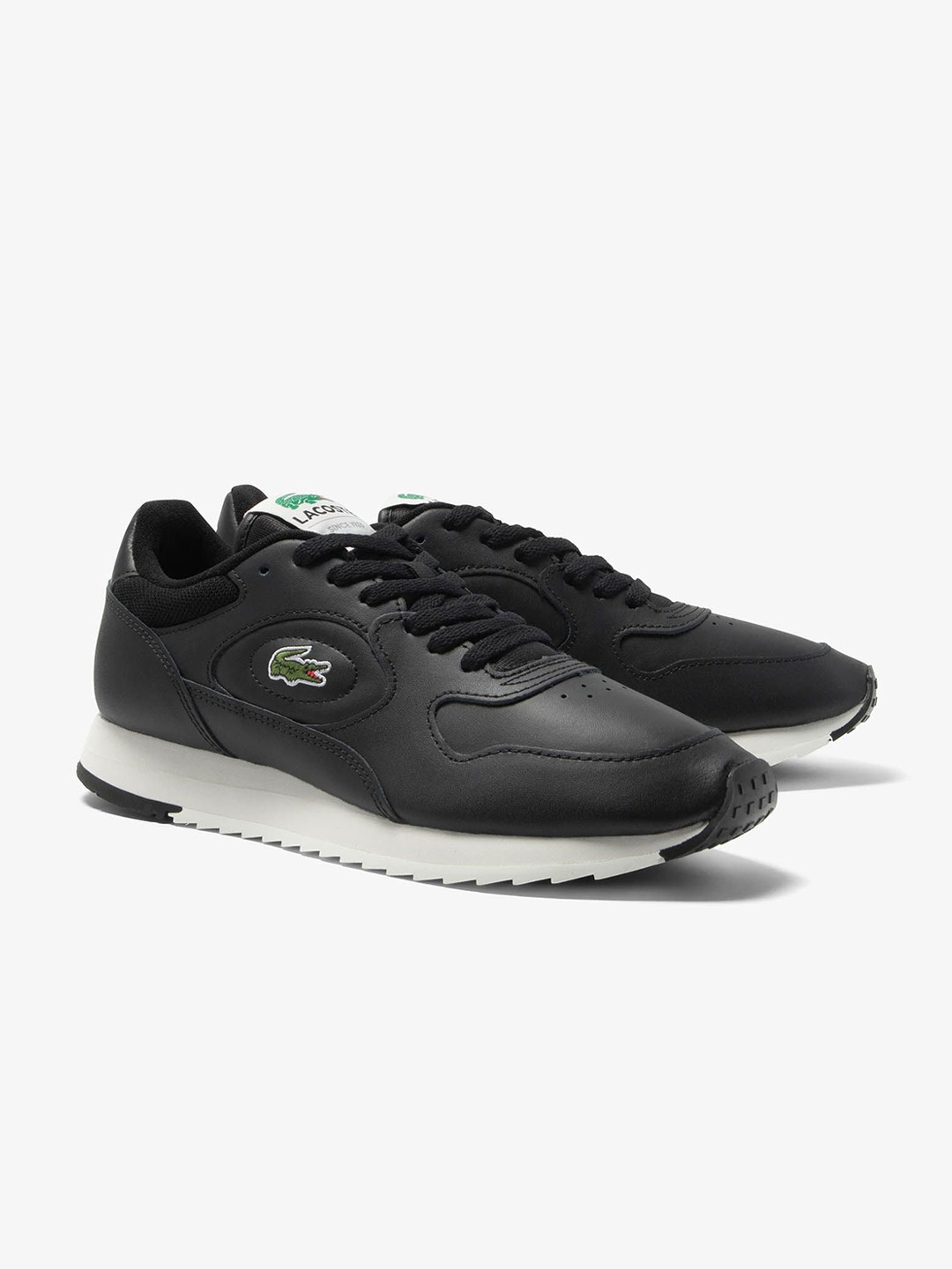 

Lacoste Men Round Toe Sneakers, Black
