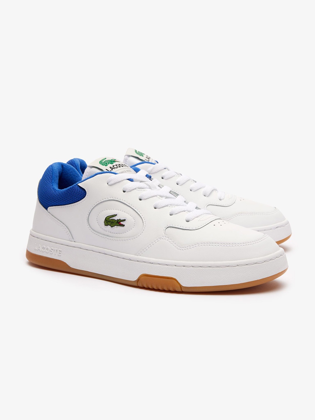 

Lacoste Men Colourblocked Lace Up Round Toe Sneakers, White