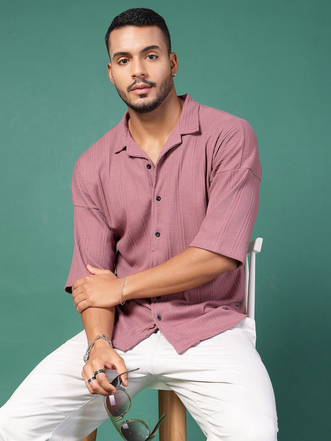 

Rigo Men Premium Opaque Casual Shirt, Peach