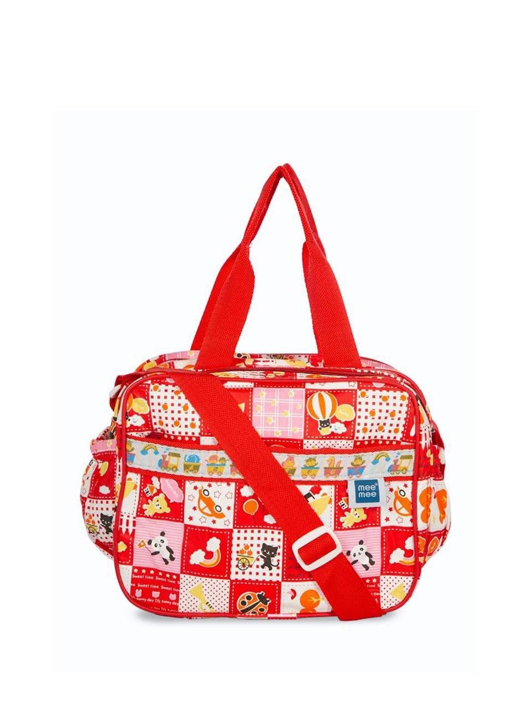 

MeeMee Kids Printed Diaper Shoulder Bag, Red