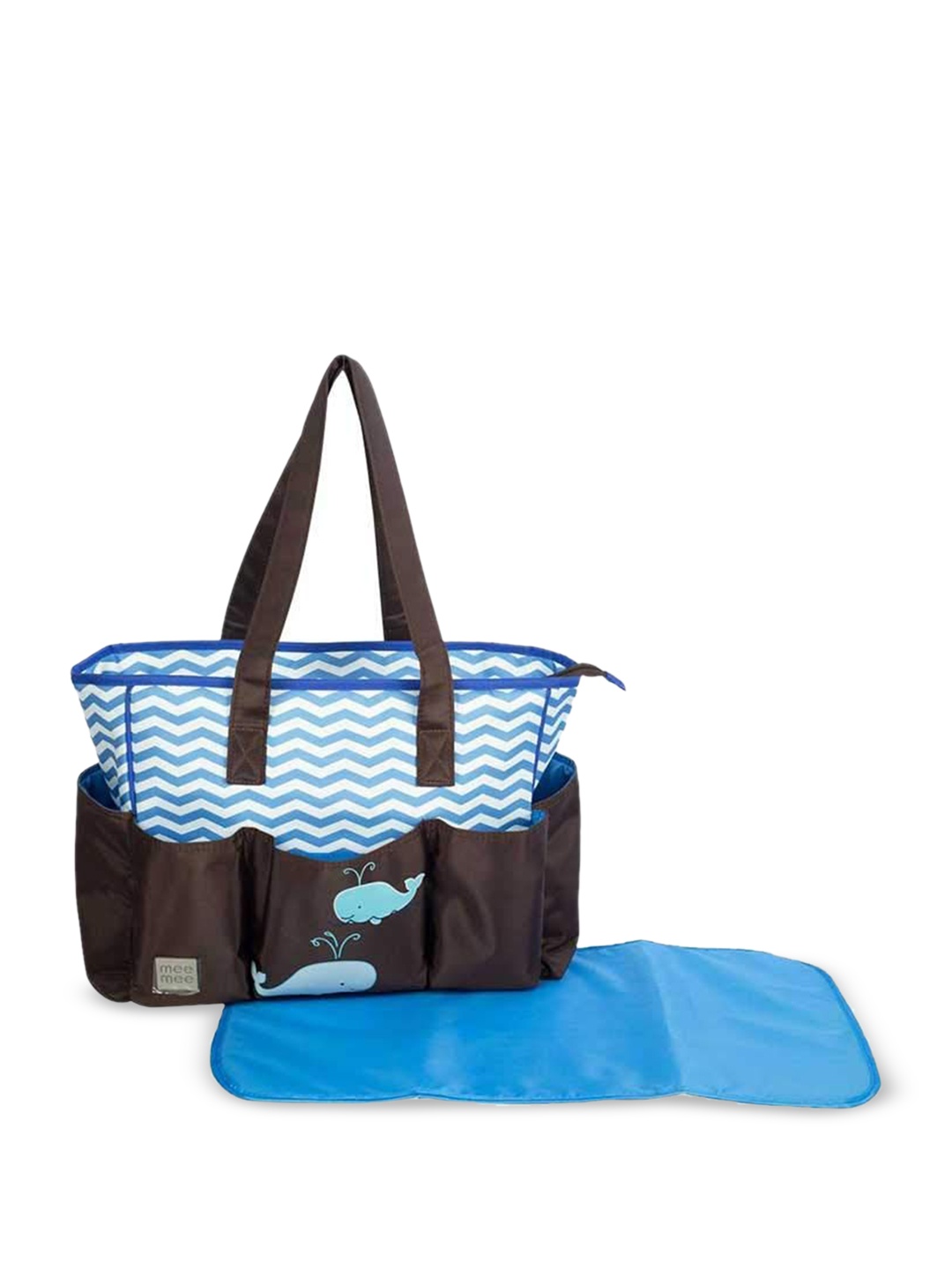 

MeeMee Kids Printed Diaper Shoulder Bag, Blue