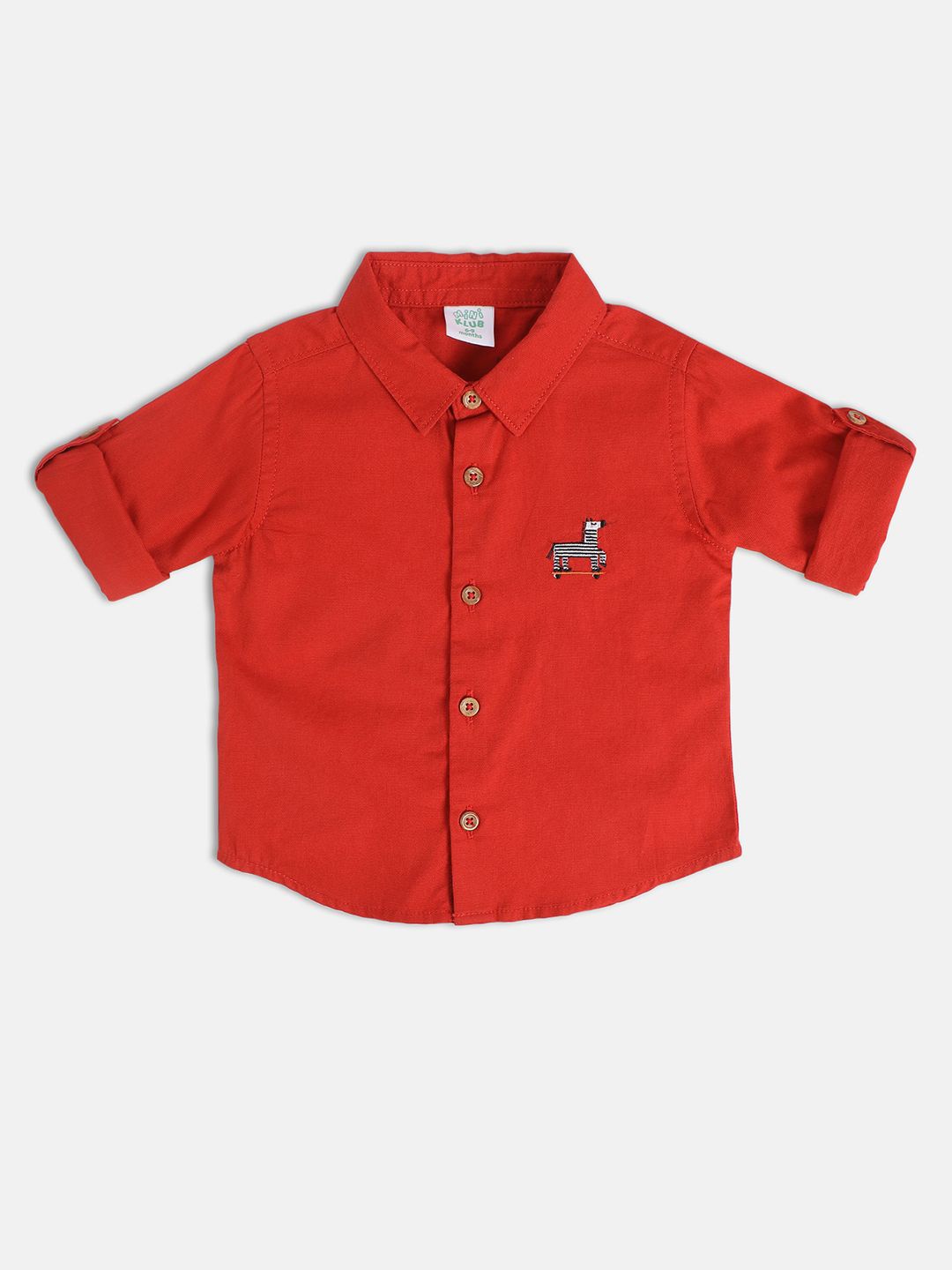 

MINI KLUB Boys Opaque Casual Shirt, Rust