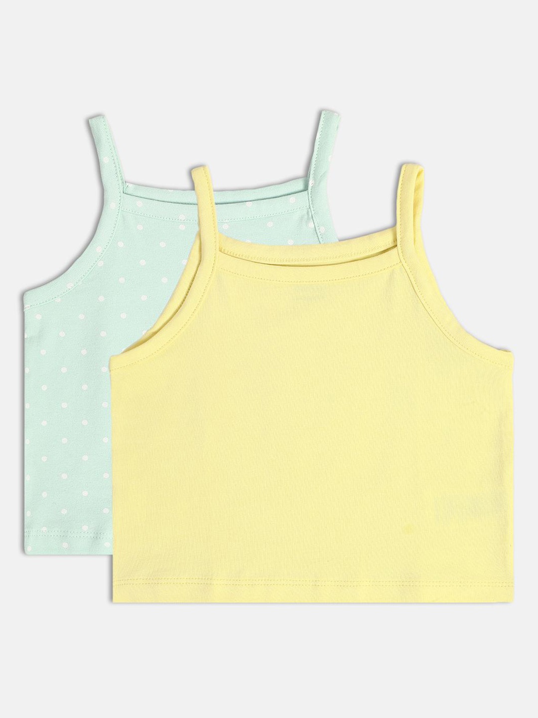 

MINI KLUB Infant Girls Pack Of 2 Cotton Camisole, Yellow