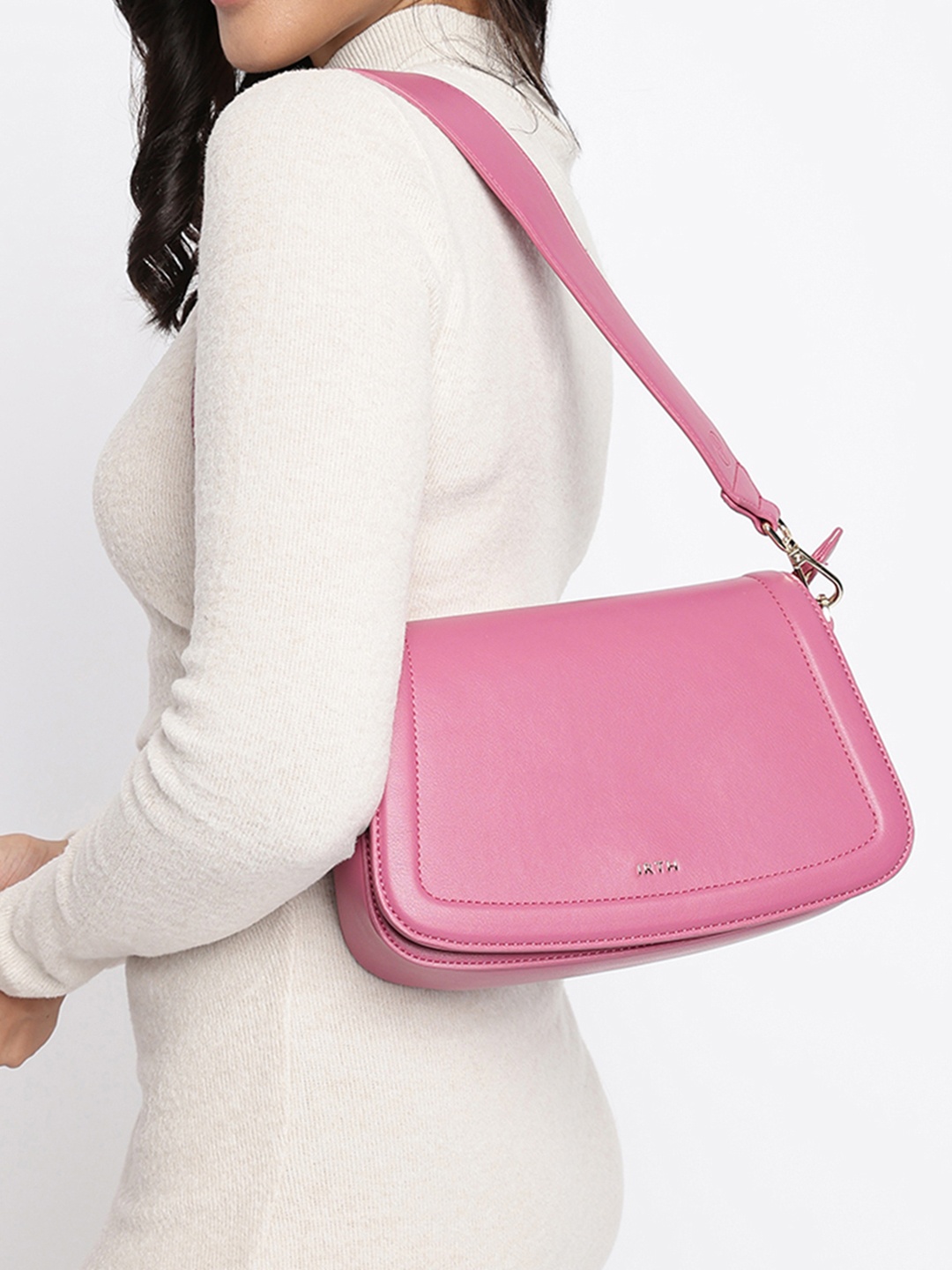 

IRTH Women Solid Shoulder Bag, Pink