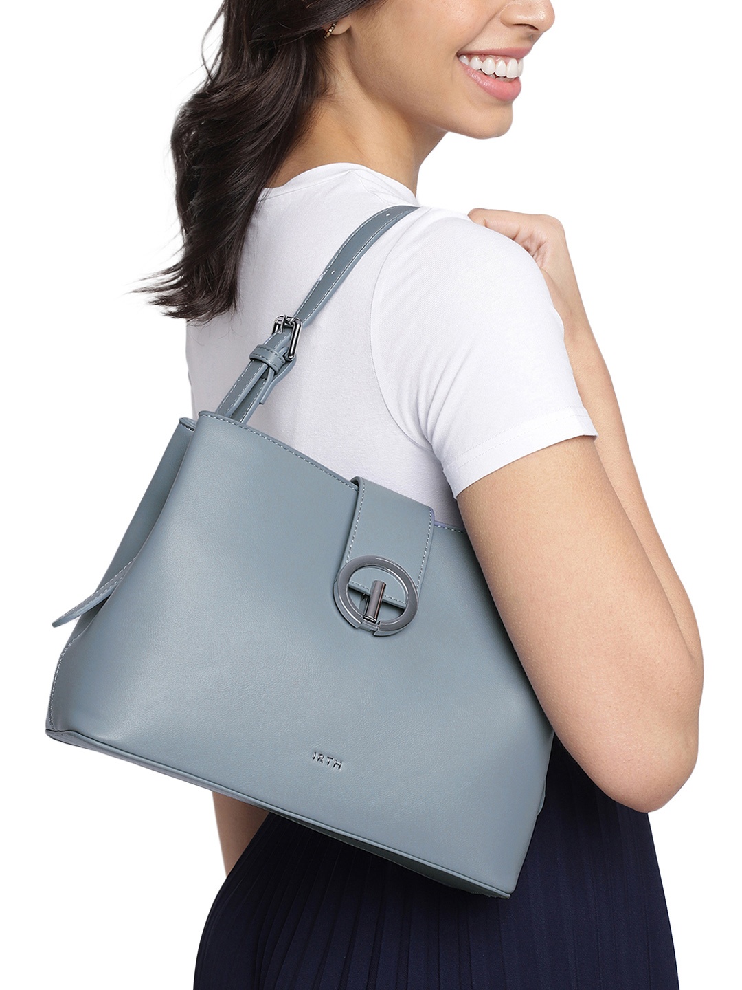 

IRTH Structured Shoulder Bag, Blue
