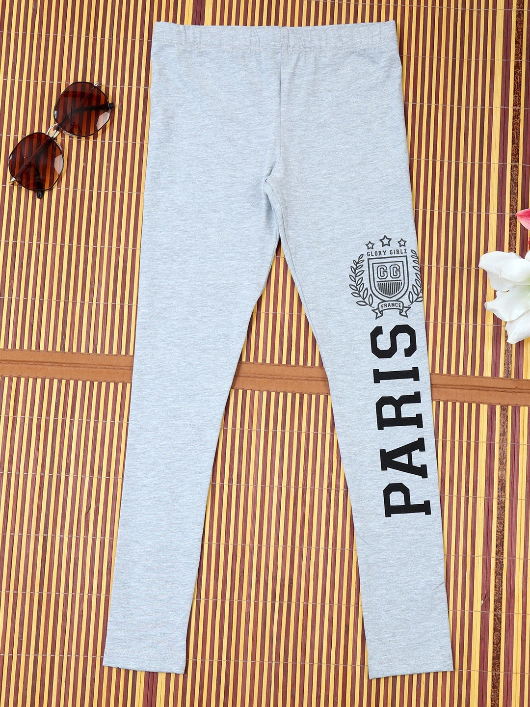 

The Lion and The Fish Girls Cotton Paris Solid Track Pant, Grey