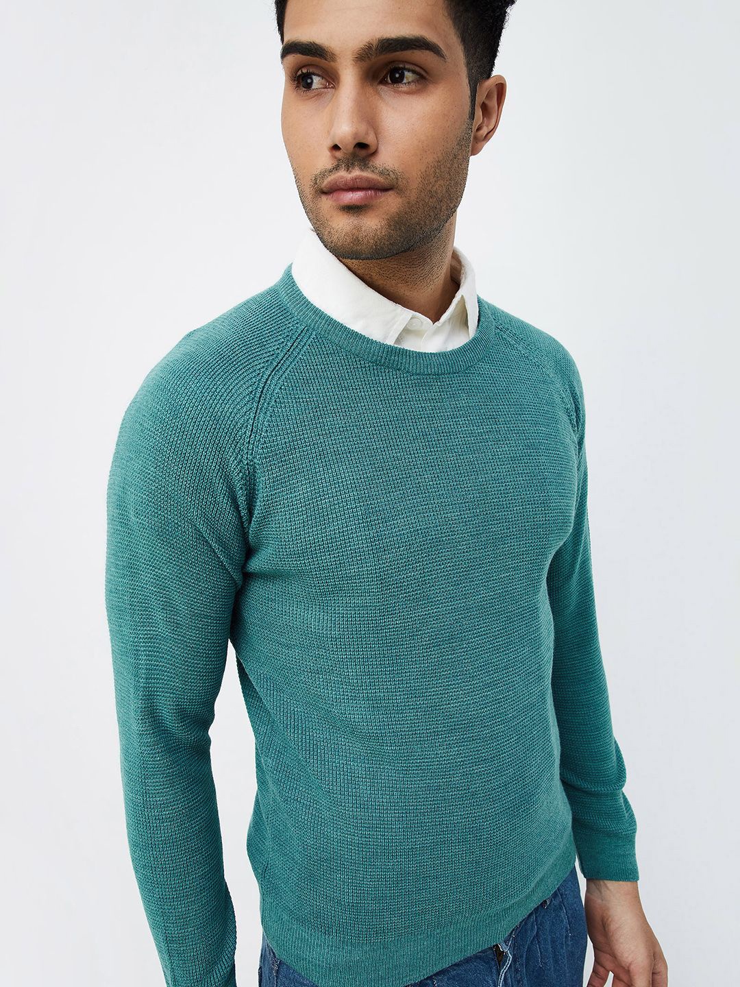 

CODE by Lifestyle Men Solid Pullover Sweaters, Teal