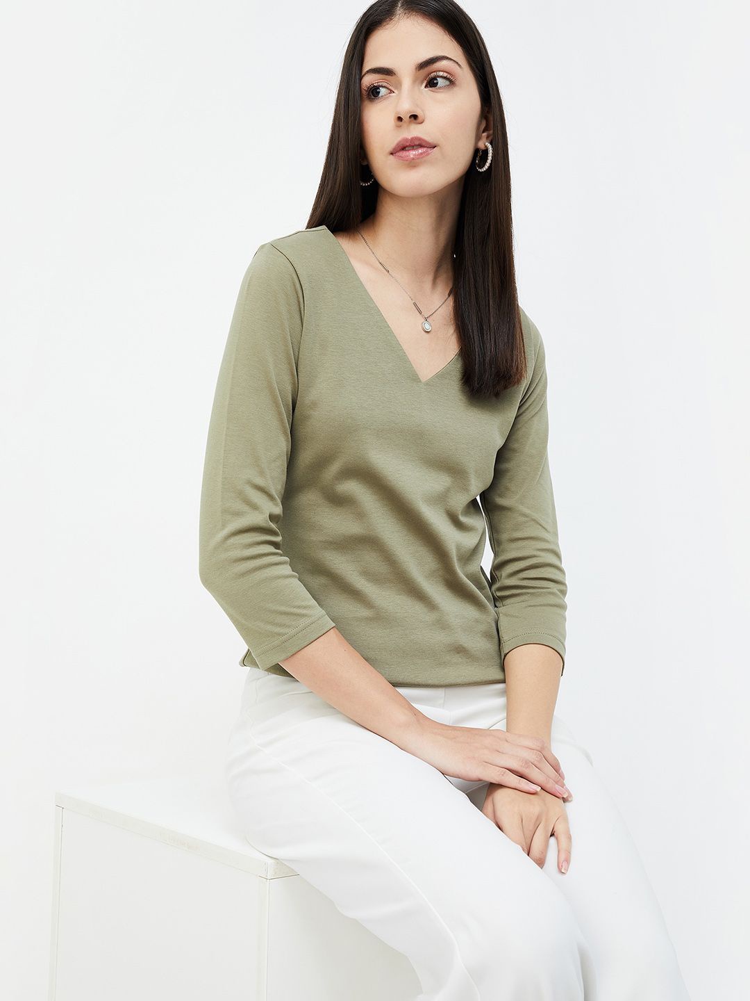 

CODE by Lifestyle Cotton Top, Olive