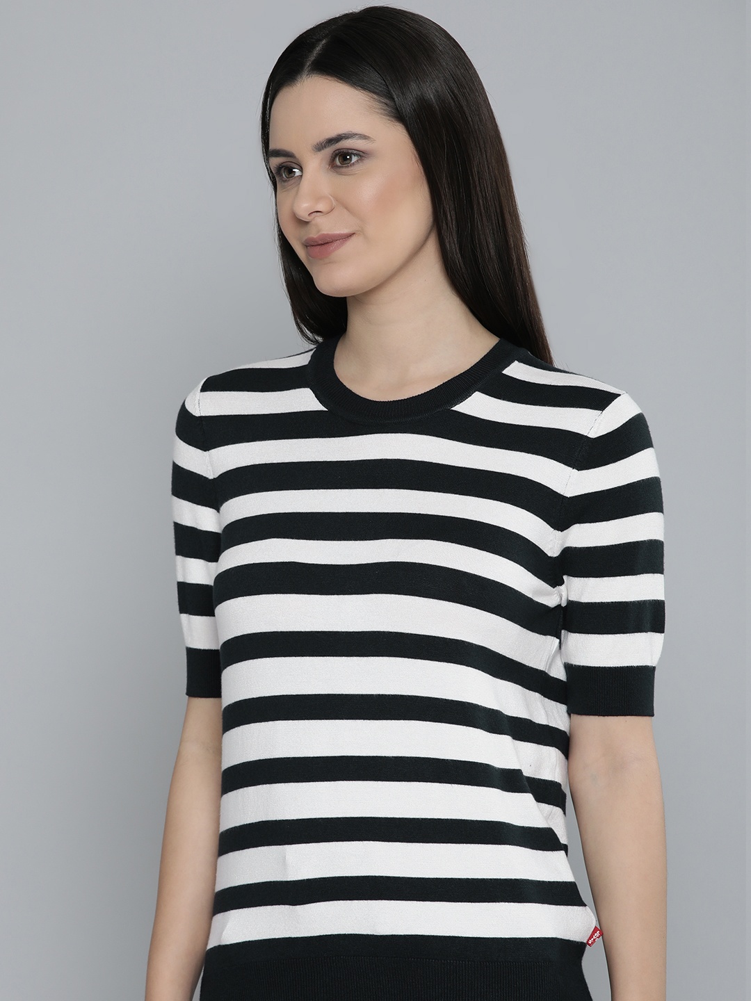 

Levis Short Sleeves Striped Pullover Sweater, Navy blue
