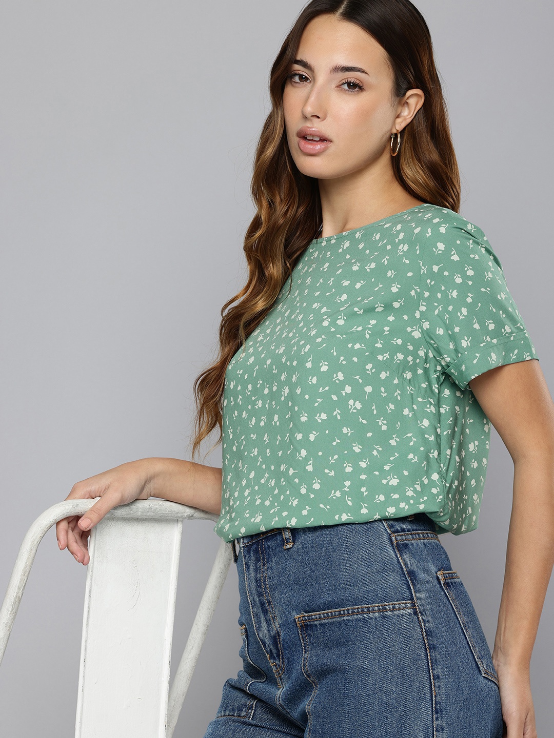 

Levis Floral Printed Top, Green