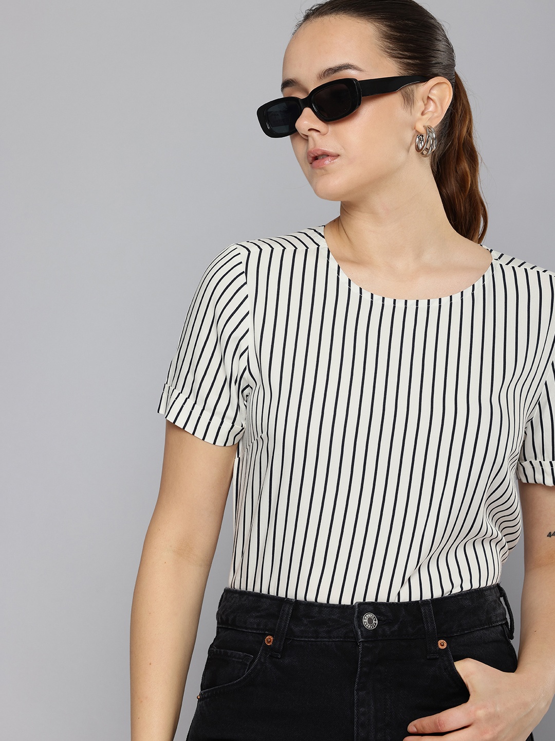 

Levis Vertical Stripes Top, White