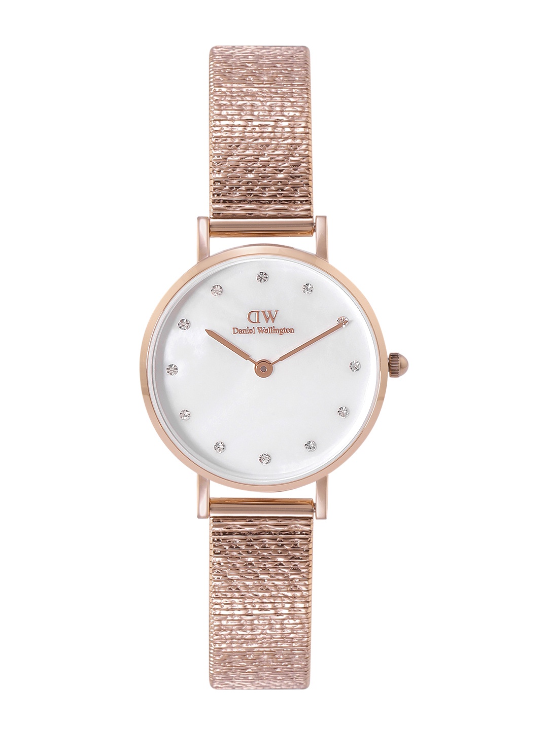 

Daniel Wellington Women Mother of Pearl Bracelet Style Straps Analogue Watch-DW00100590K, White