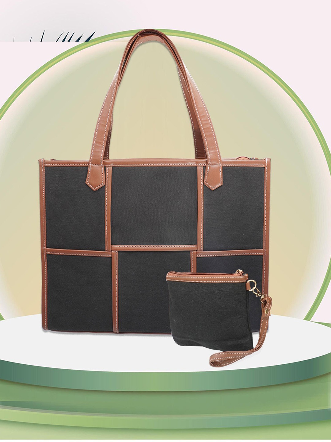 

Womanix Women Shopper Tote Bag with Tasselled, Black