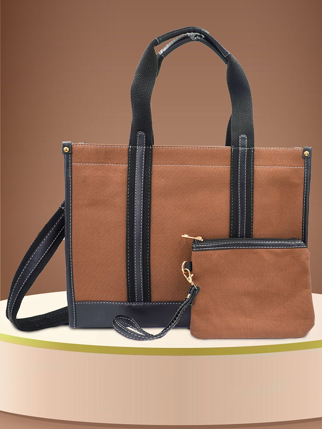 Womanix Women's Shopper Handheld Bag, Brown