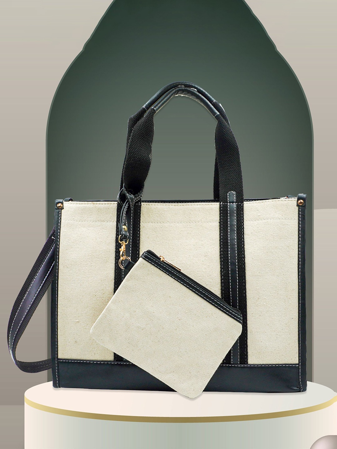 

Womanix Structured Handheld Bag, Beige