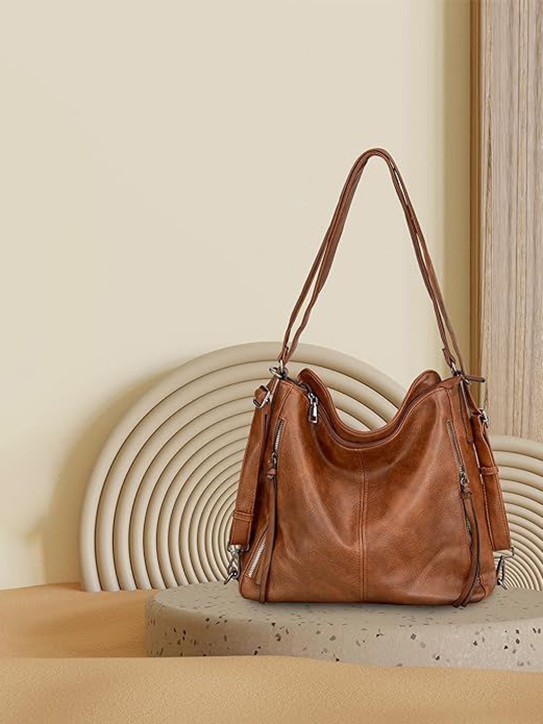 

Womanix PU Hobo Shoulder Bag, Tan