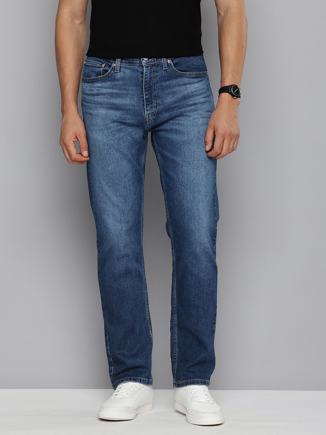 

Levis Men 505 Heavy Fade Stretchable Jeans, Blue