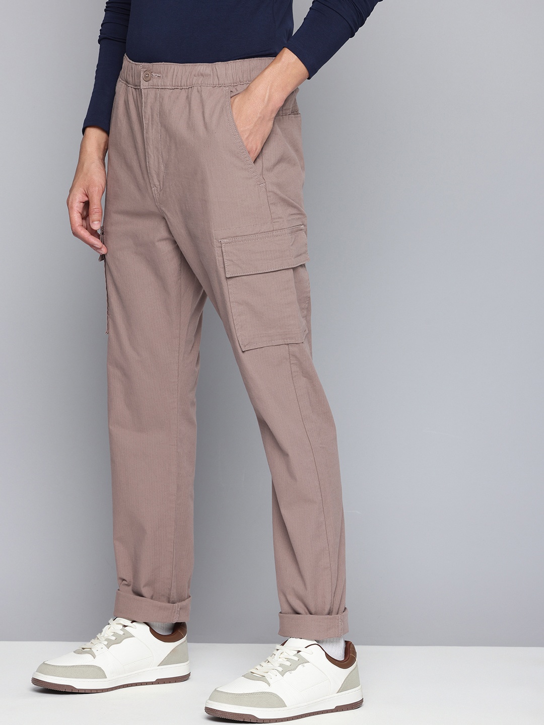 

Levis Men Regular Fit Cargo Trousers, Mauve