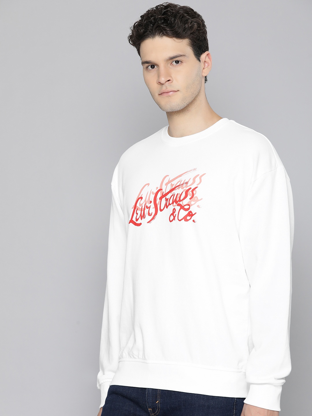 

Levis Printed Pure Cotton Sweatshirt, White