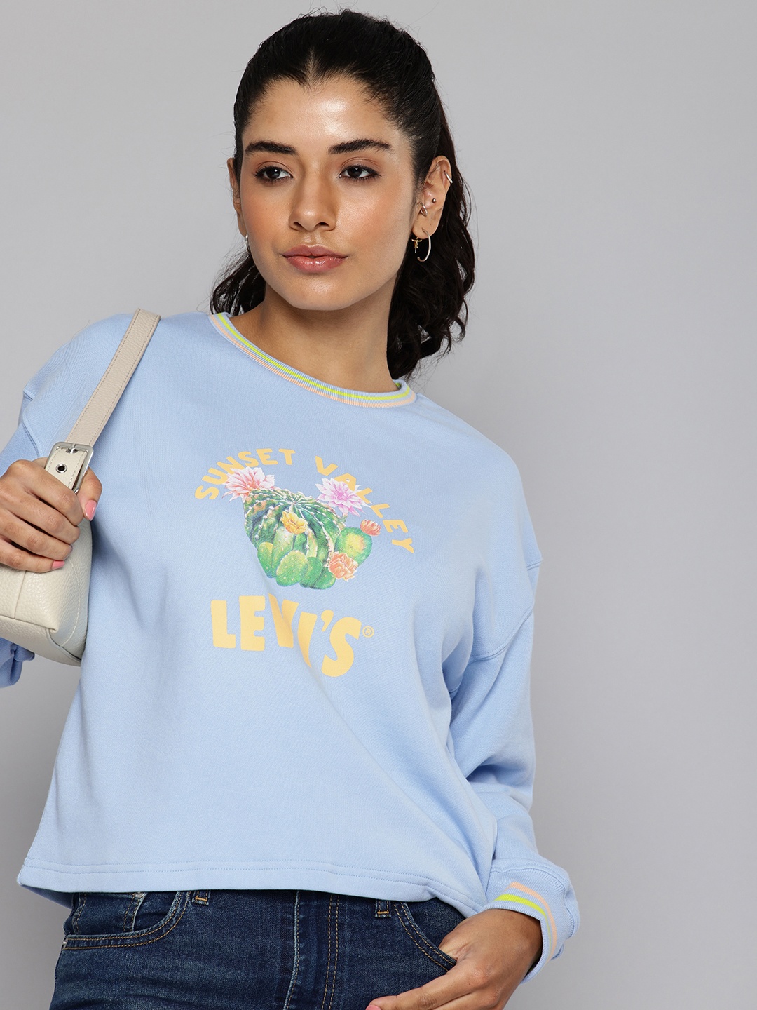 

Levis Pure Cotton Printed Sweatshirt, Blue