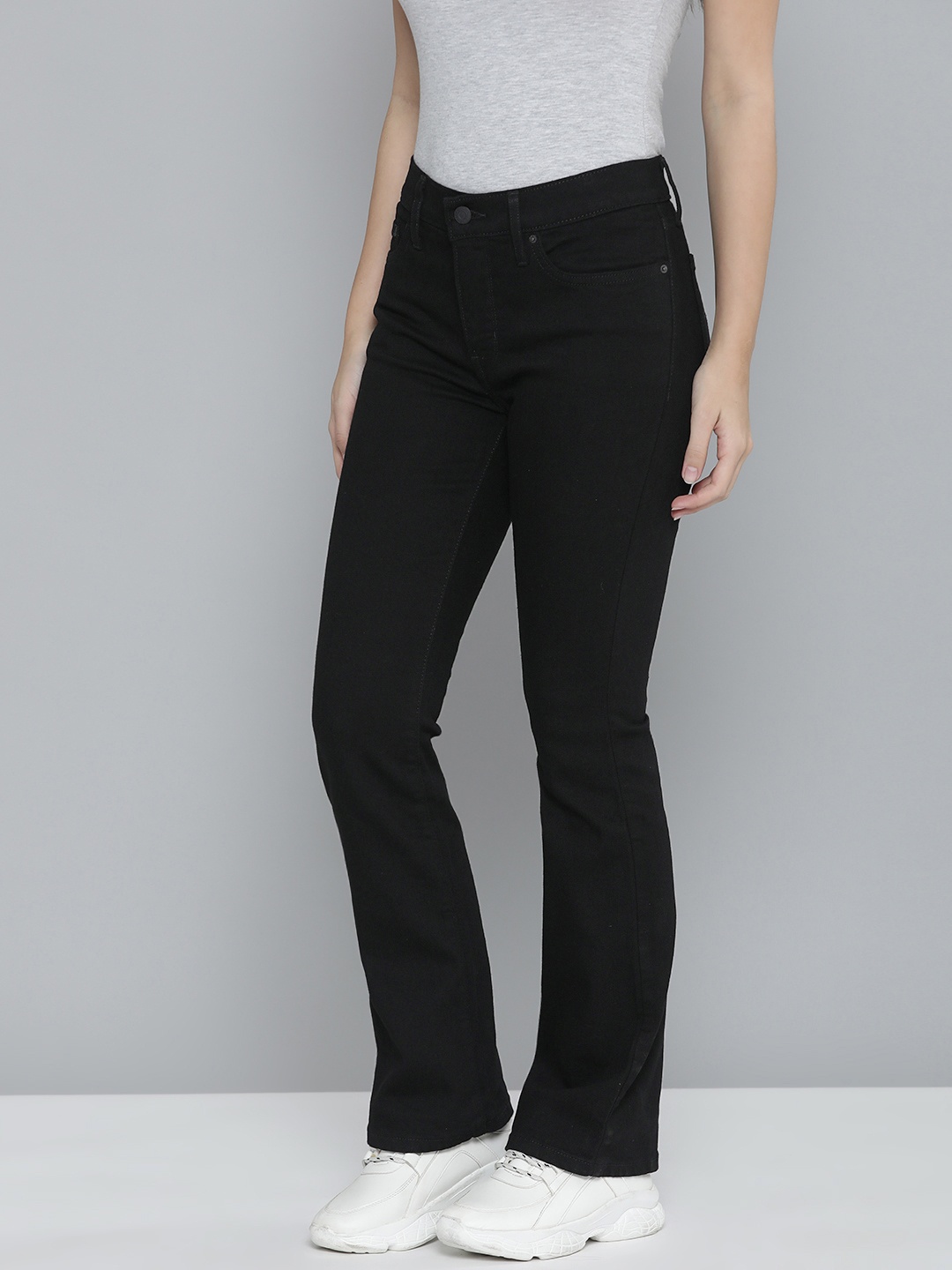 

Levis Women 315 Bootcut High-Rise Stretchable Jeans, Black