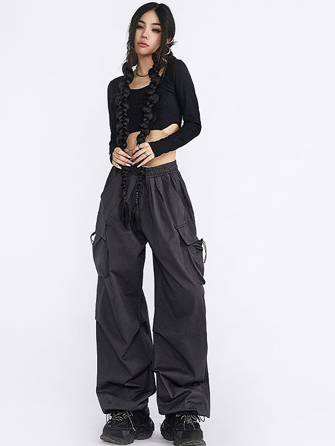 

LULU & SKY Women Trousers, Grey