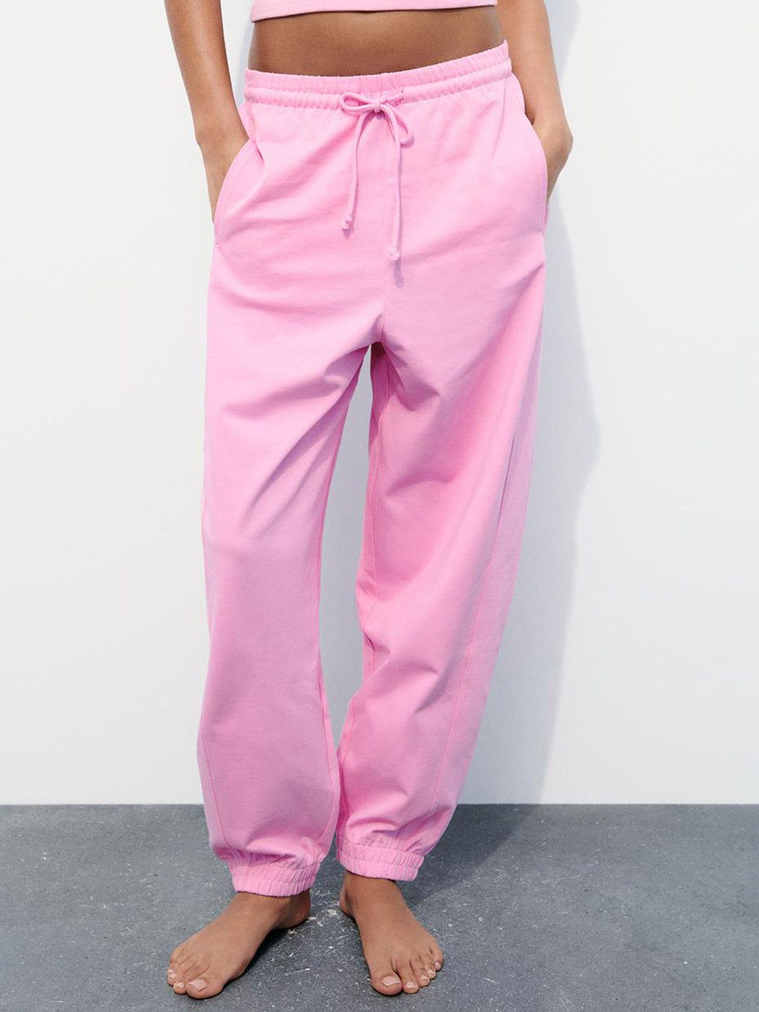

LULU & SKY Women High-Rise Joggers, Pink
