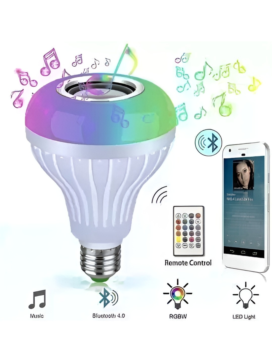 

ENORMITY White Wireless Music Playing Remote Controller Smart Light