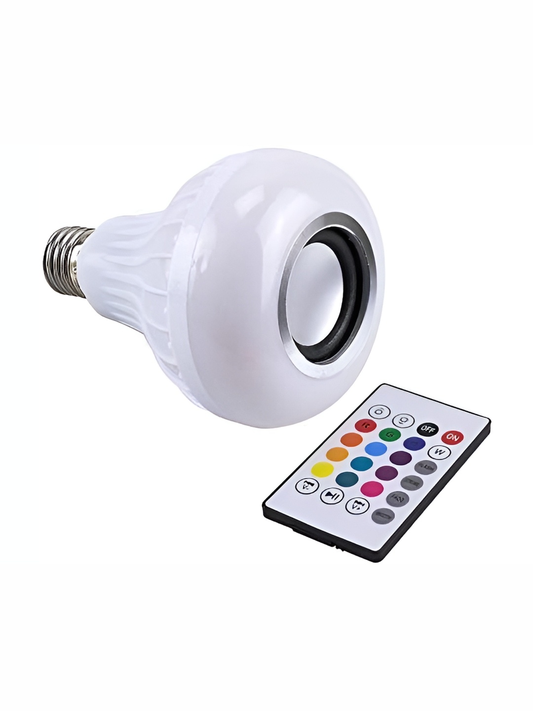

ENORMITY White Wireless Music Playing Remote Controller LED Smart Light Bulb