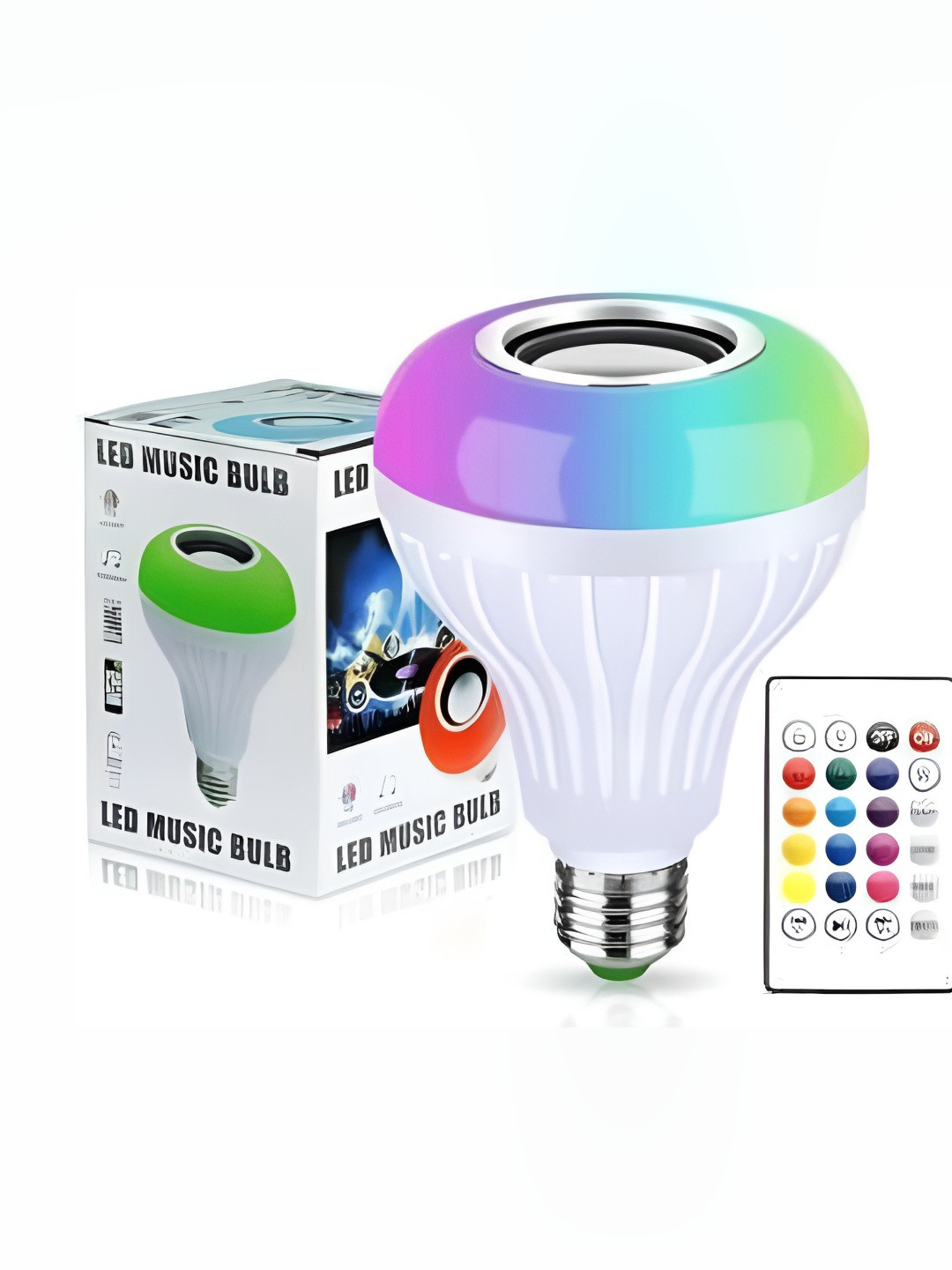 

ENORMITY White Wireless Music Playing Remote Controller Smart Light LED Bulb