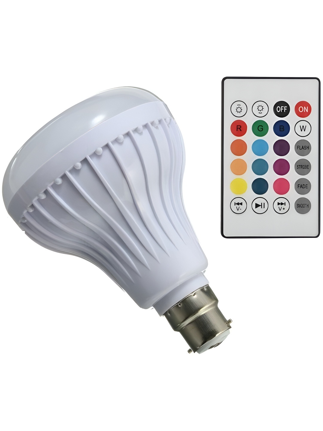 

ENORMITY White Wireless Music Playing Remote Controller LED Smart Light Bulb
