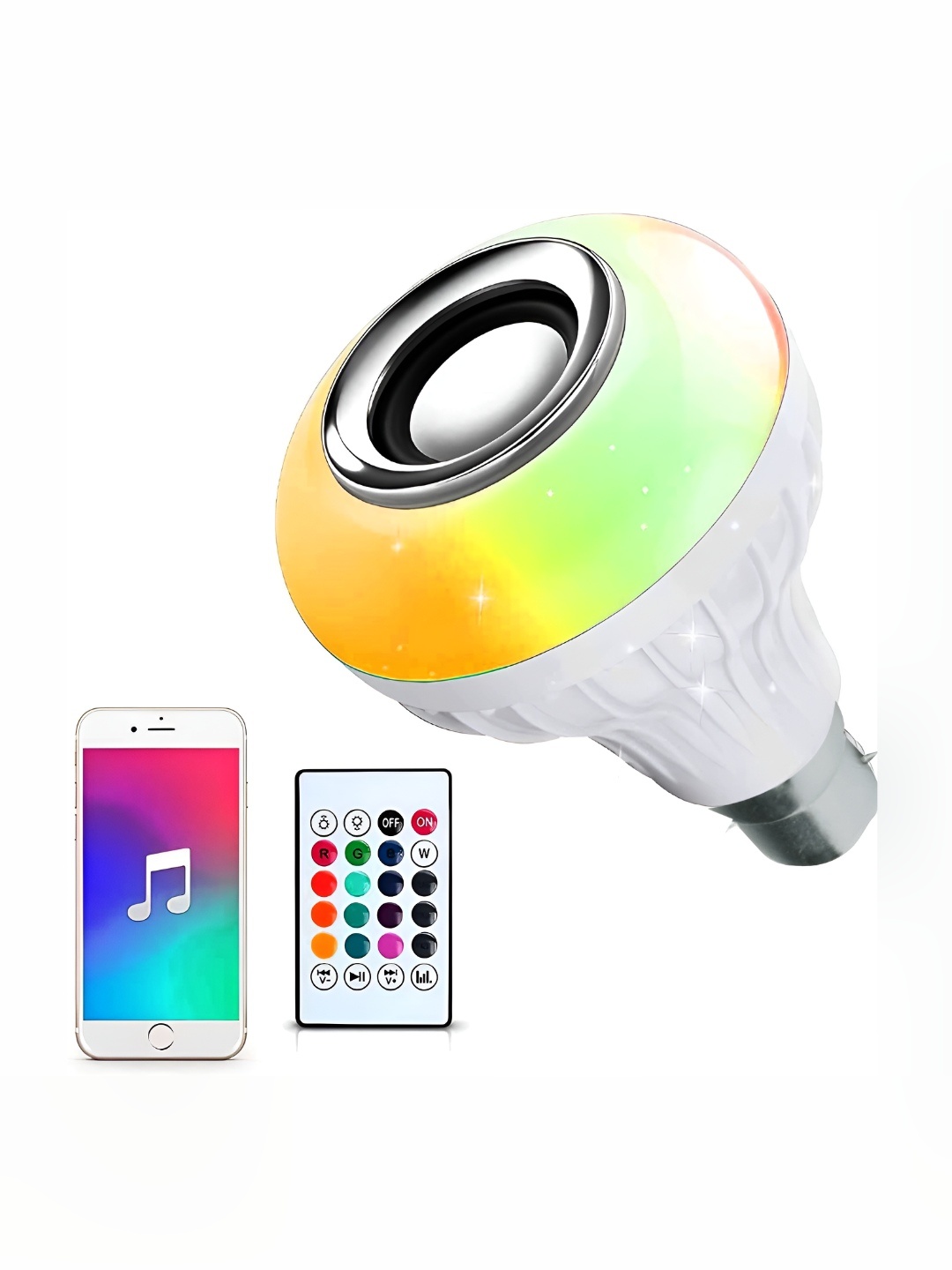 

ENORMITY White Music Playing Bluetooth Remote Controller Smart Light LED Bulb