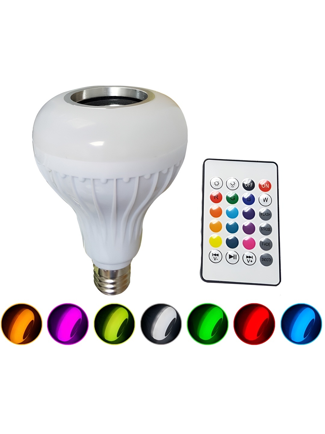 

ENORMITY White Wireless Music Playing Remote Controller Smart LED Bulb