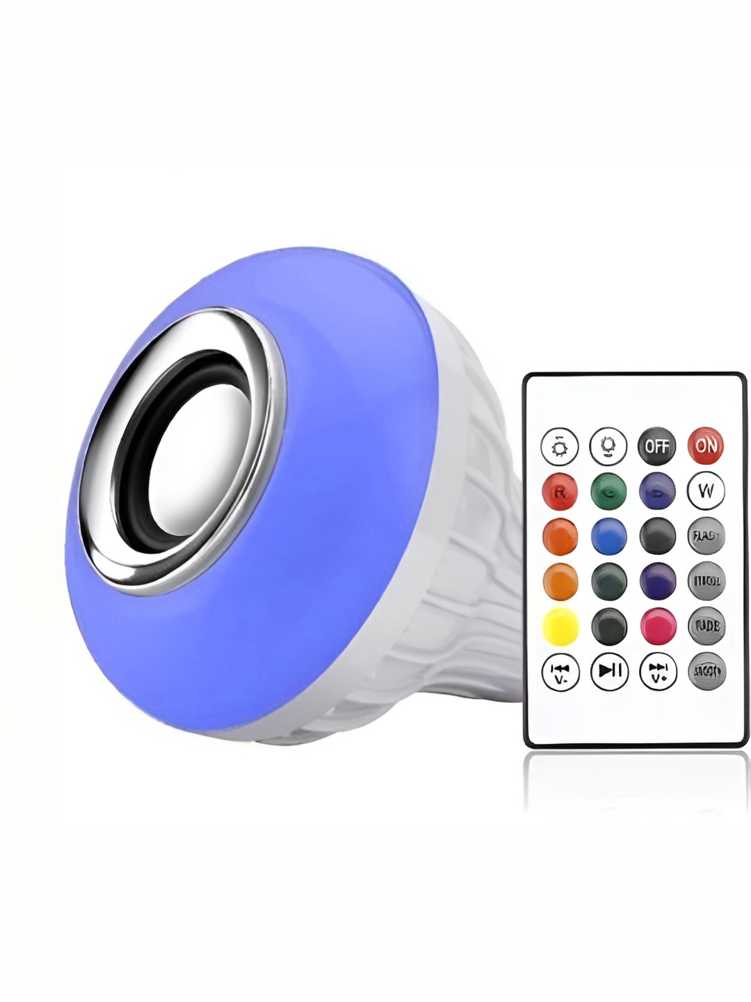 

ENORMITY White & Blue Wireless Music Playing Remote Controller LED Smart Light Bulb