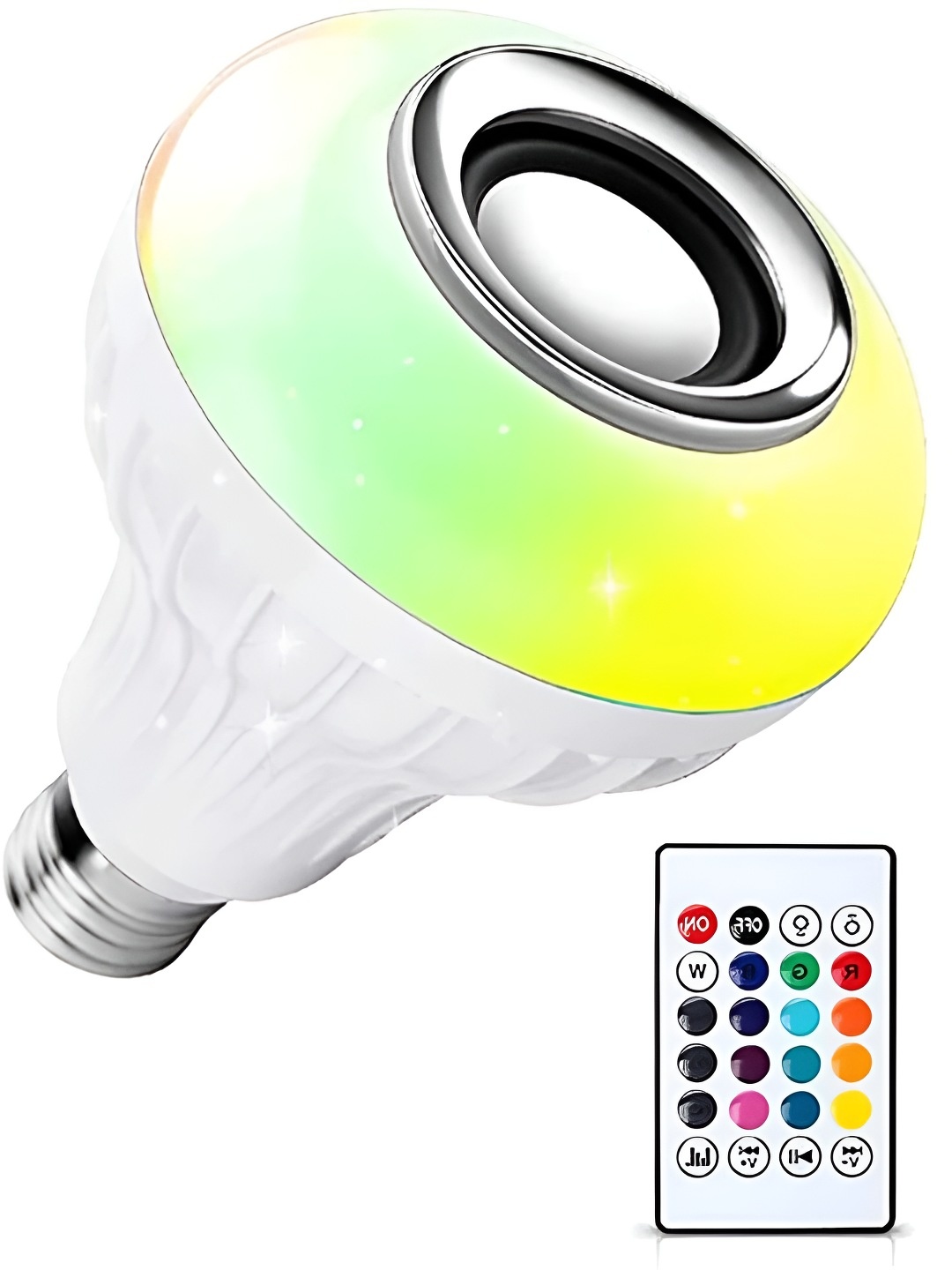 

ENORMITY White Wireless Music Playing Remote Controller LED Smart Bulb