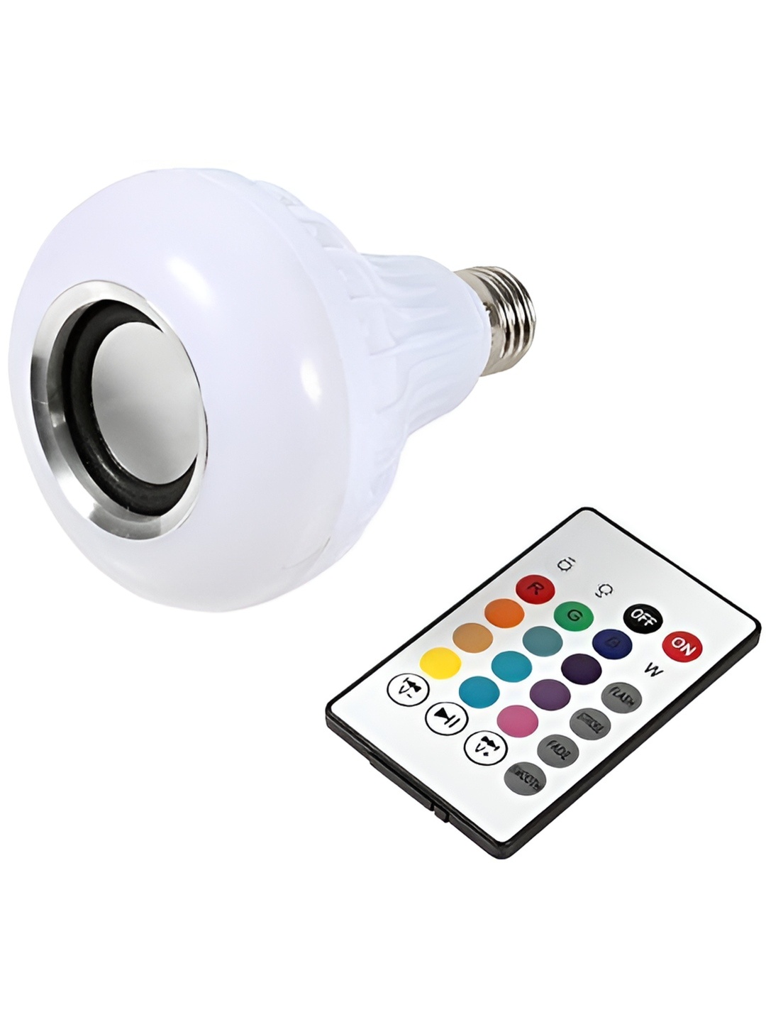 

ENORMITY White Wireless Music Playing Remote Controller LED Smart Bulb