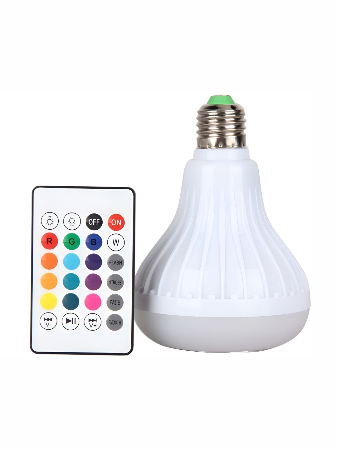 

ENORMITY White Wireless Music Playing Remote Controller Smart LED Bulb