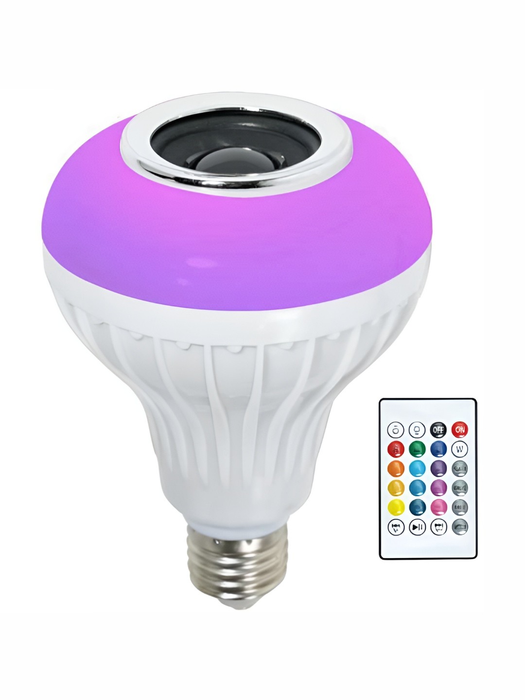 

ENORMITY White Wireless Music Playing Remote Controller LED Smart Light Bulb