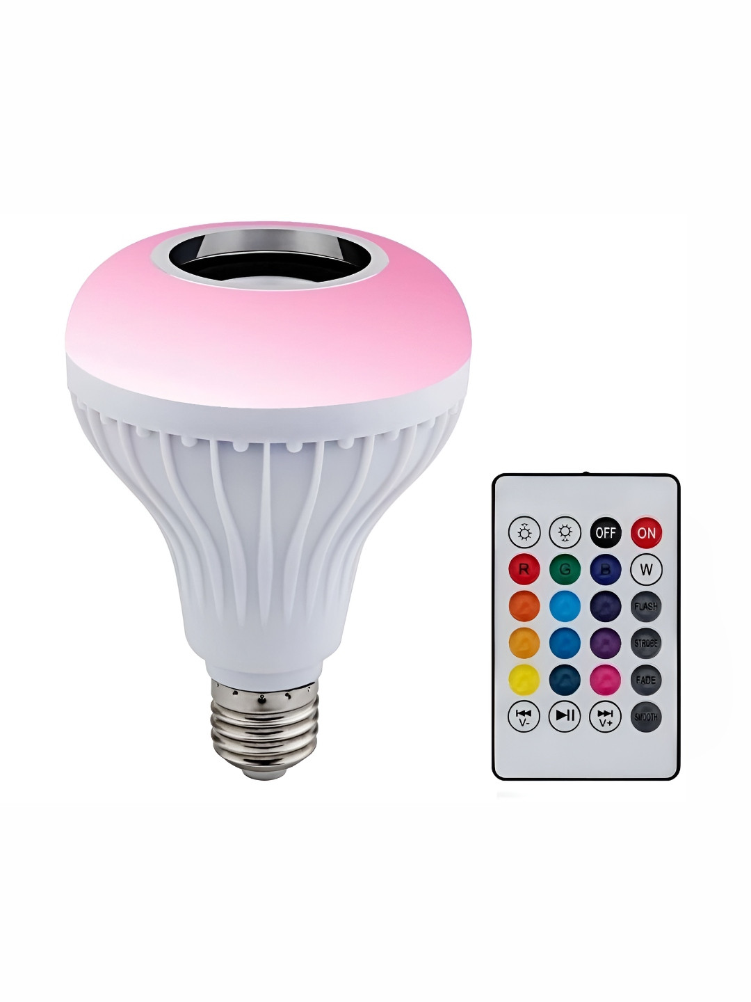 

ENORMITY White & Grey Wireless Music Playing Remote Controller LED Smart Bulb