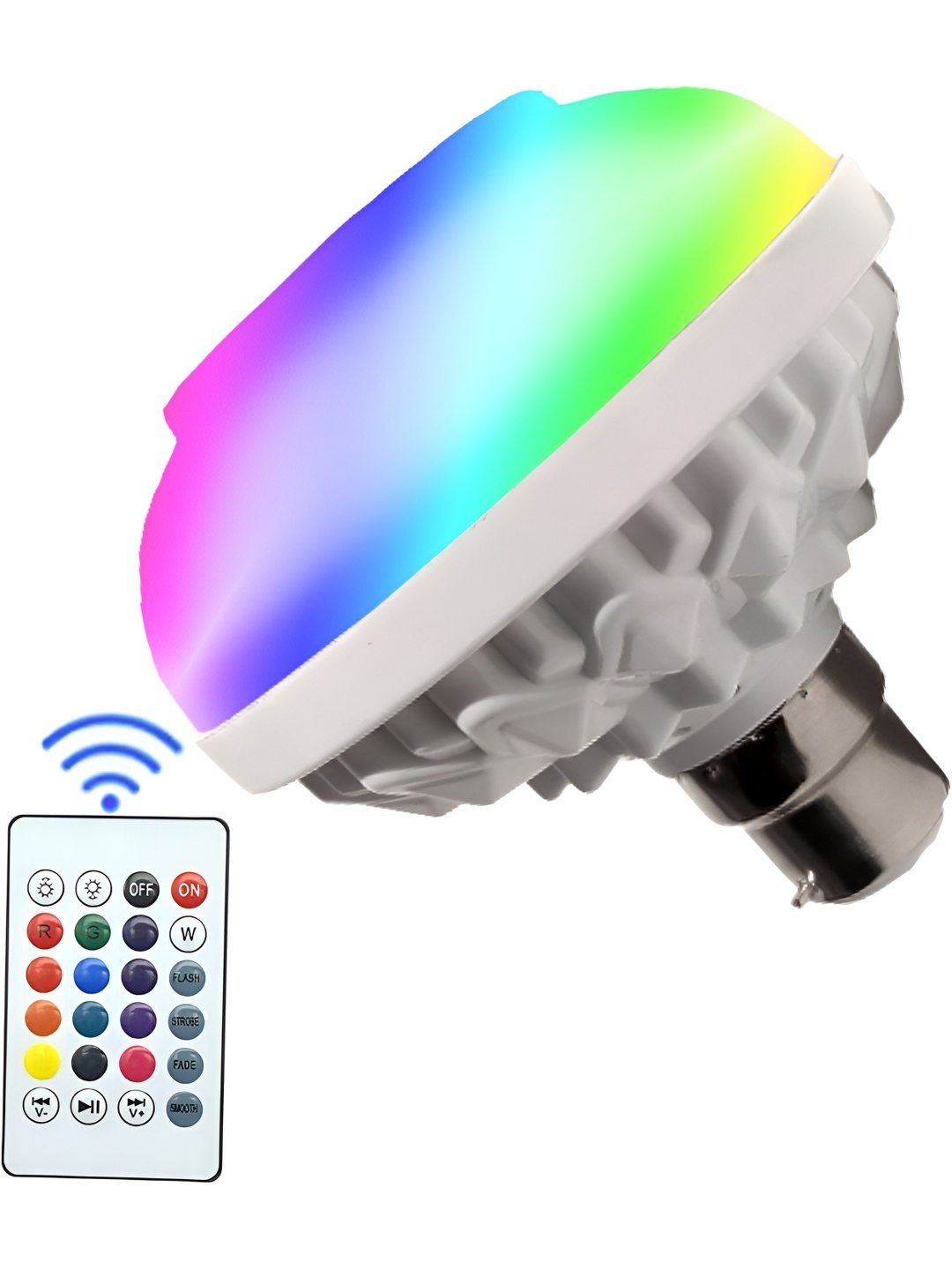 

ENORMITY White Wireless Music Playing Remote Controller Smart LED Bulb