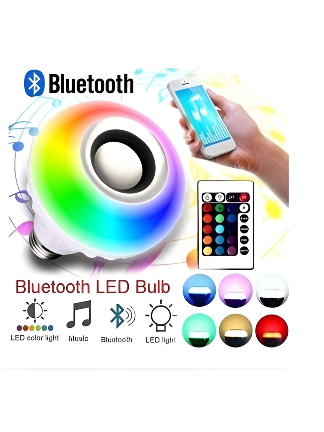

ENORMITY White Wireless Music Playing Remote Controller Smart Light