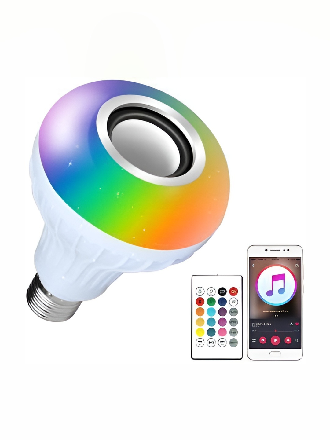 

ENORMITY White Bluetooth Music Playing Remote Controller LED Smart Bulb