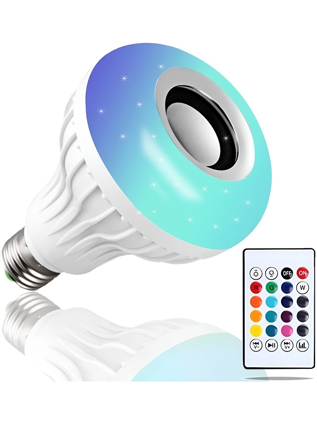 

ENORMITY White Wireless Music Playing Remote Controller LED Smart Bulb