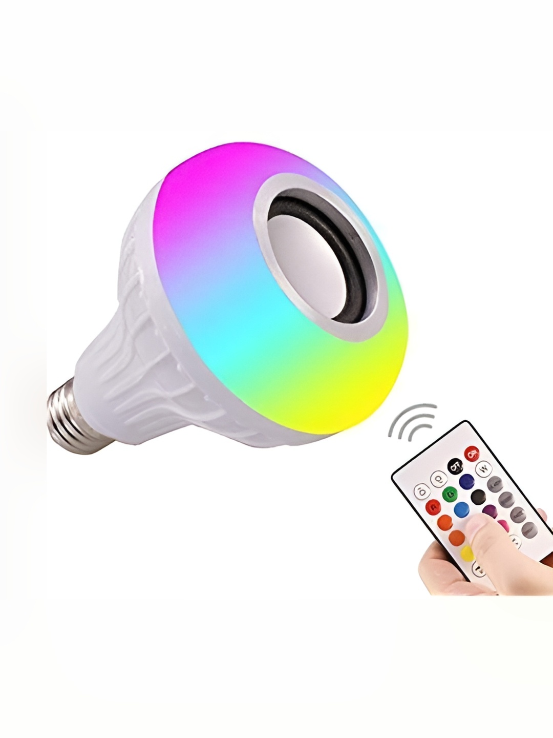 

ENORMITY White Wireless Music Playing Remote Controller Smart Light LED Bulb