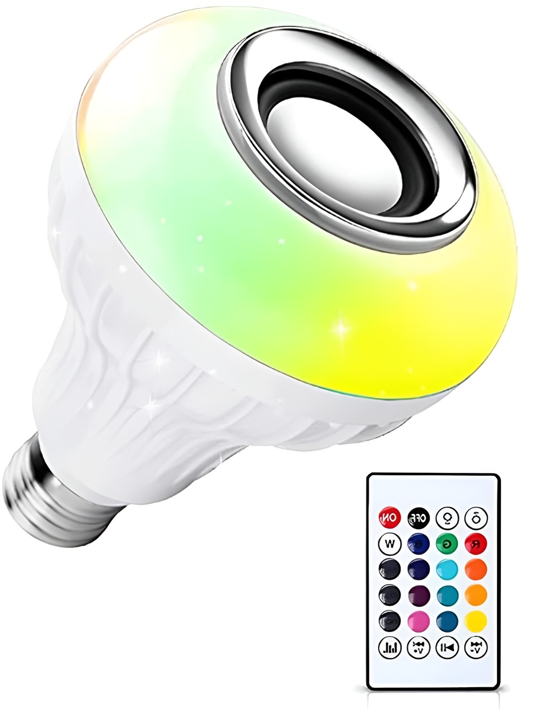 

ENORMITY White Wireless Music Playing Remote Controller LED Smart Light Bulb