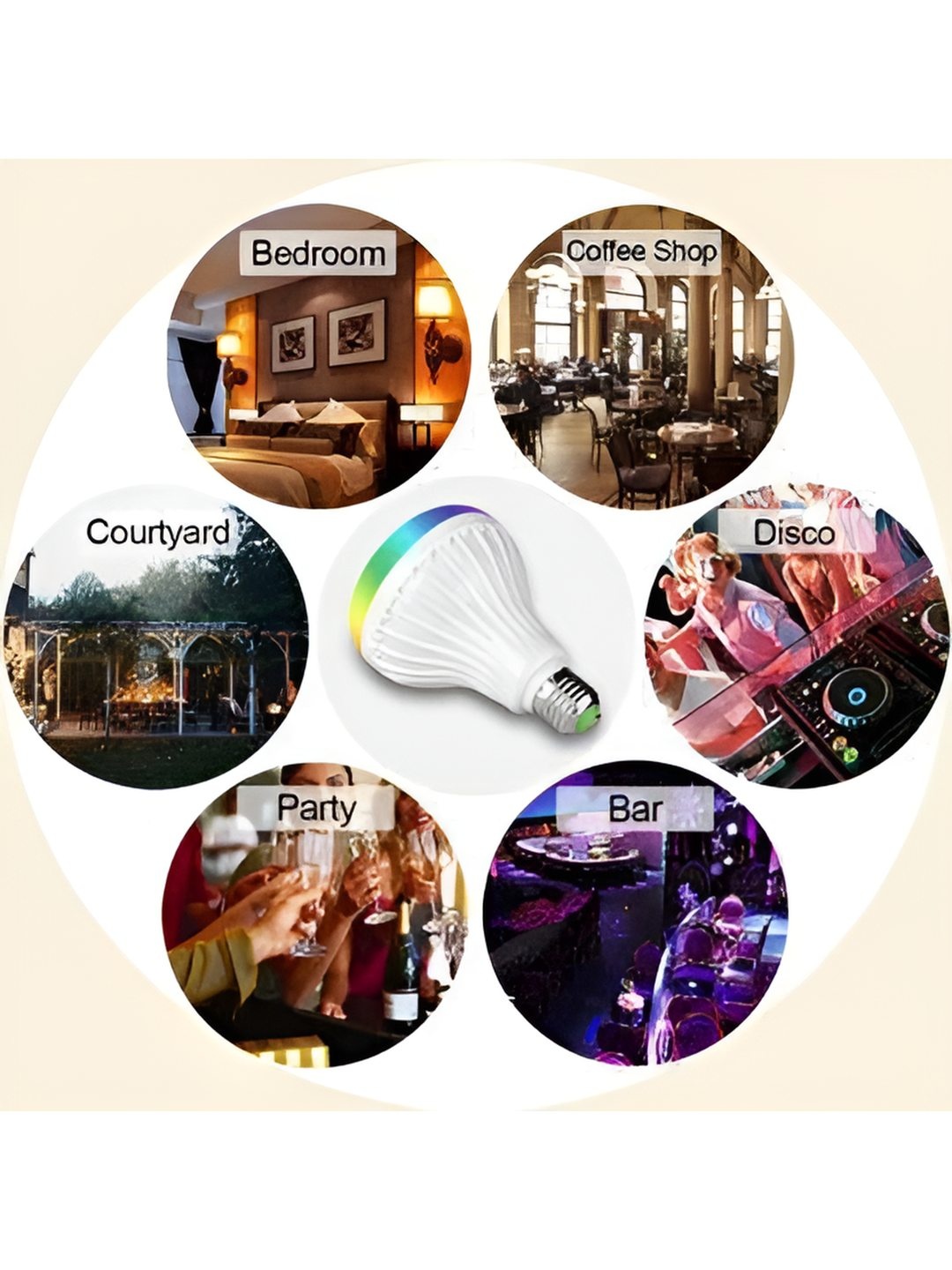 

ENORMITY White Wireless Music Playing Remote Controller Smart Light