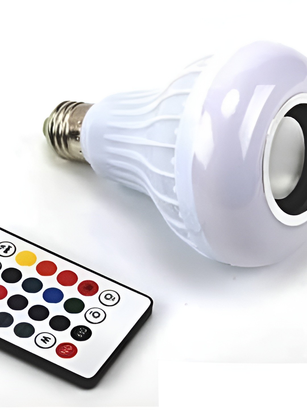 

ENORMITY White Wireless Music Playing Remote Controller LED Bulb